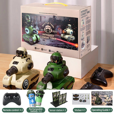 2-Pack RC Infrared Battle Tanks